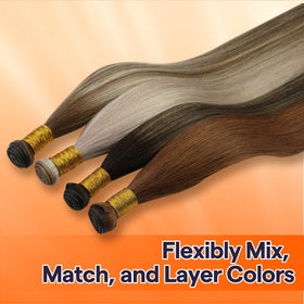Full Shine Genius Weft Hair Extensions 22 Inch styling example