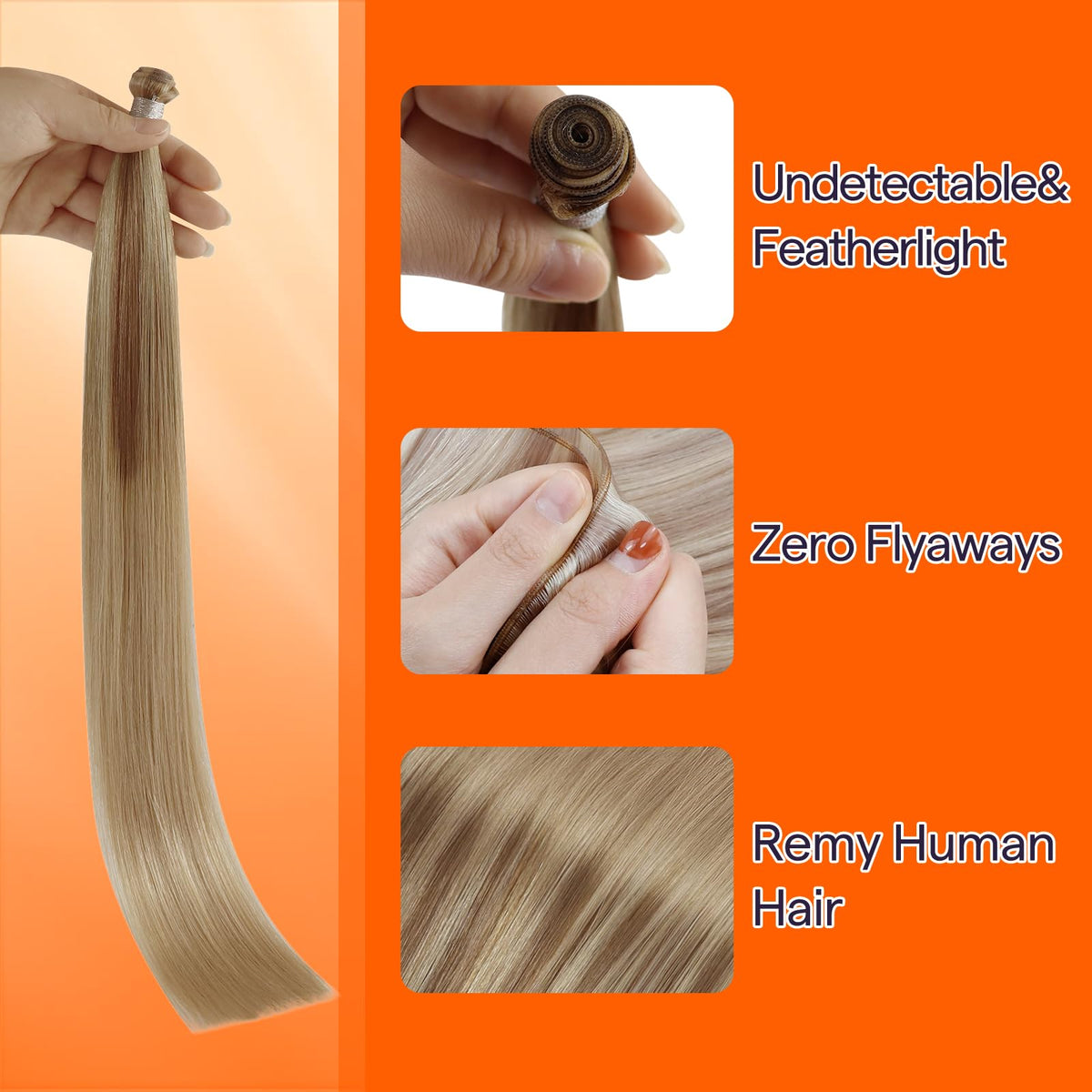 Full Shine Genius Weft Hair Extensions 24 Inch back view