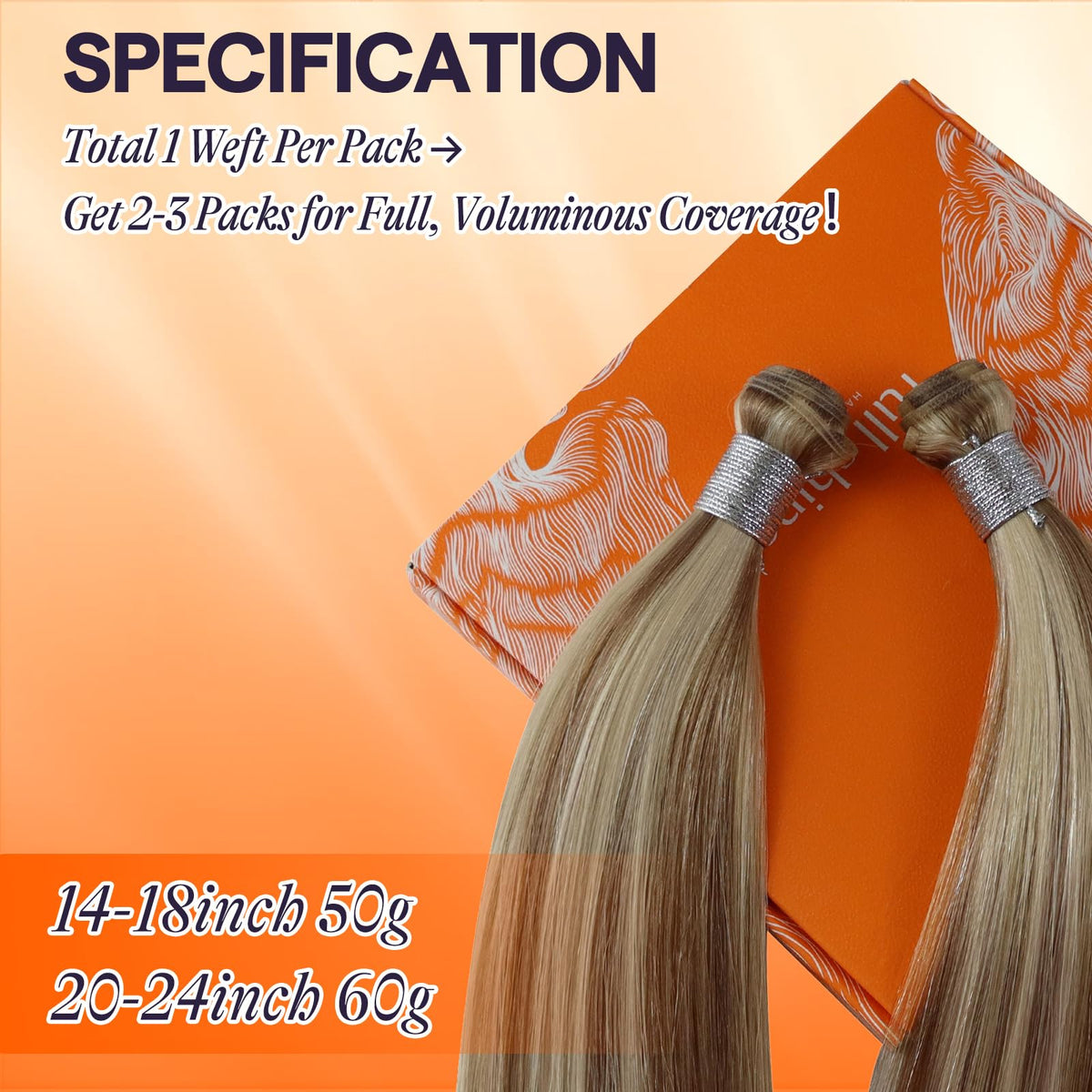 Full Shine Genius Weft Hair Extensions 24 Inch close-up