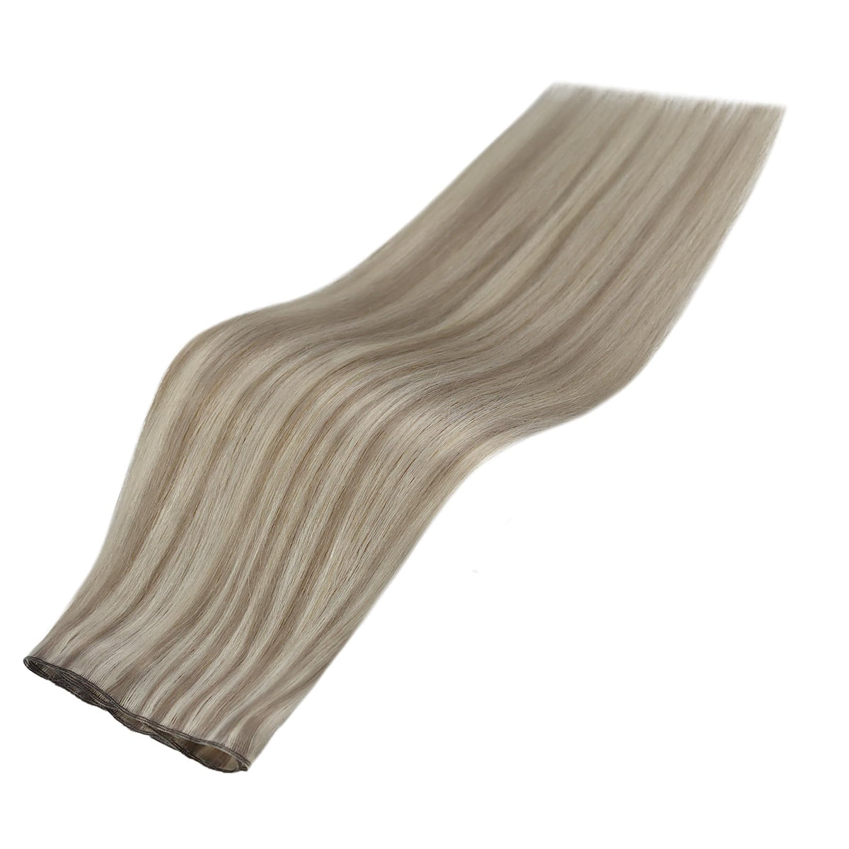 Full Shine Genius Weft Hair Extensions displayed on a table
