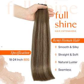 Full Shine Genius Weft Hair Extensions packaging