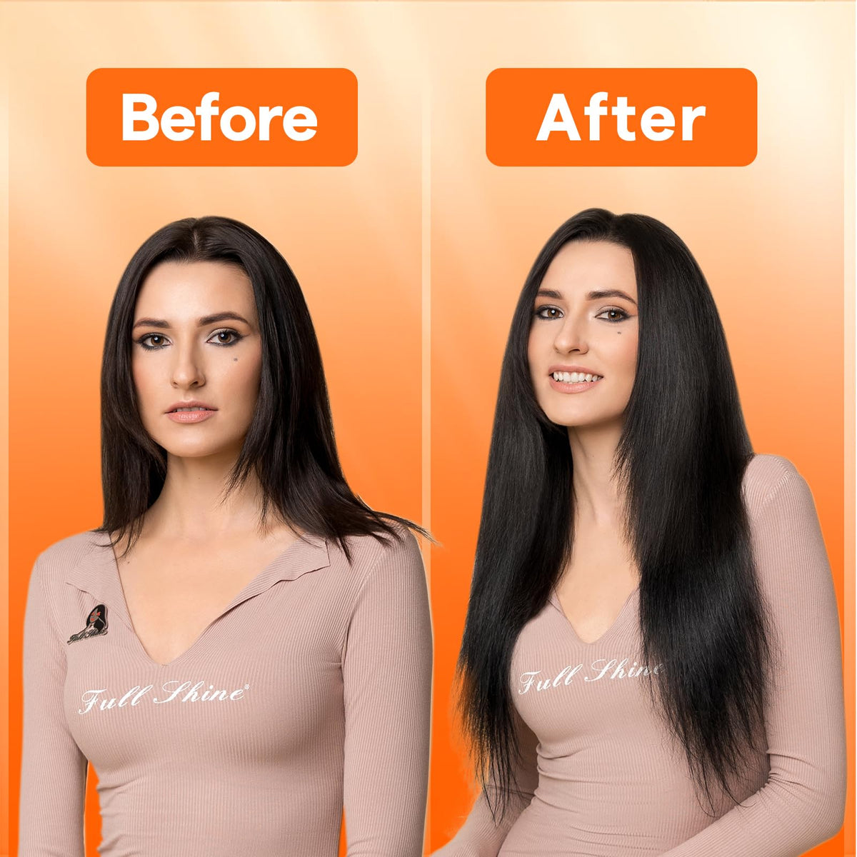 Full Shine Genius Weft Hair Extensions packaging