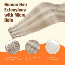 Full Shine Hair Extensions in packaging