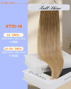 Full Shine hair extensions packaging with product details
