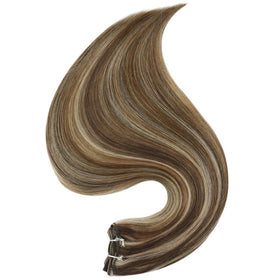 Full Shine hair extensions styled in a ponytail