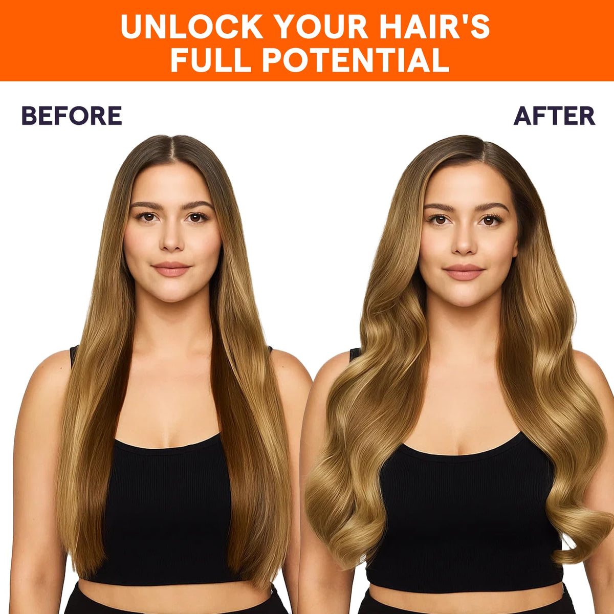 Full Shine hair extensions styled in a ponytail