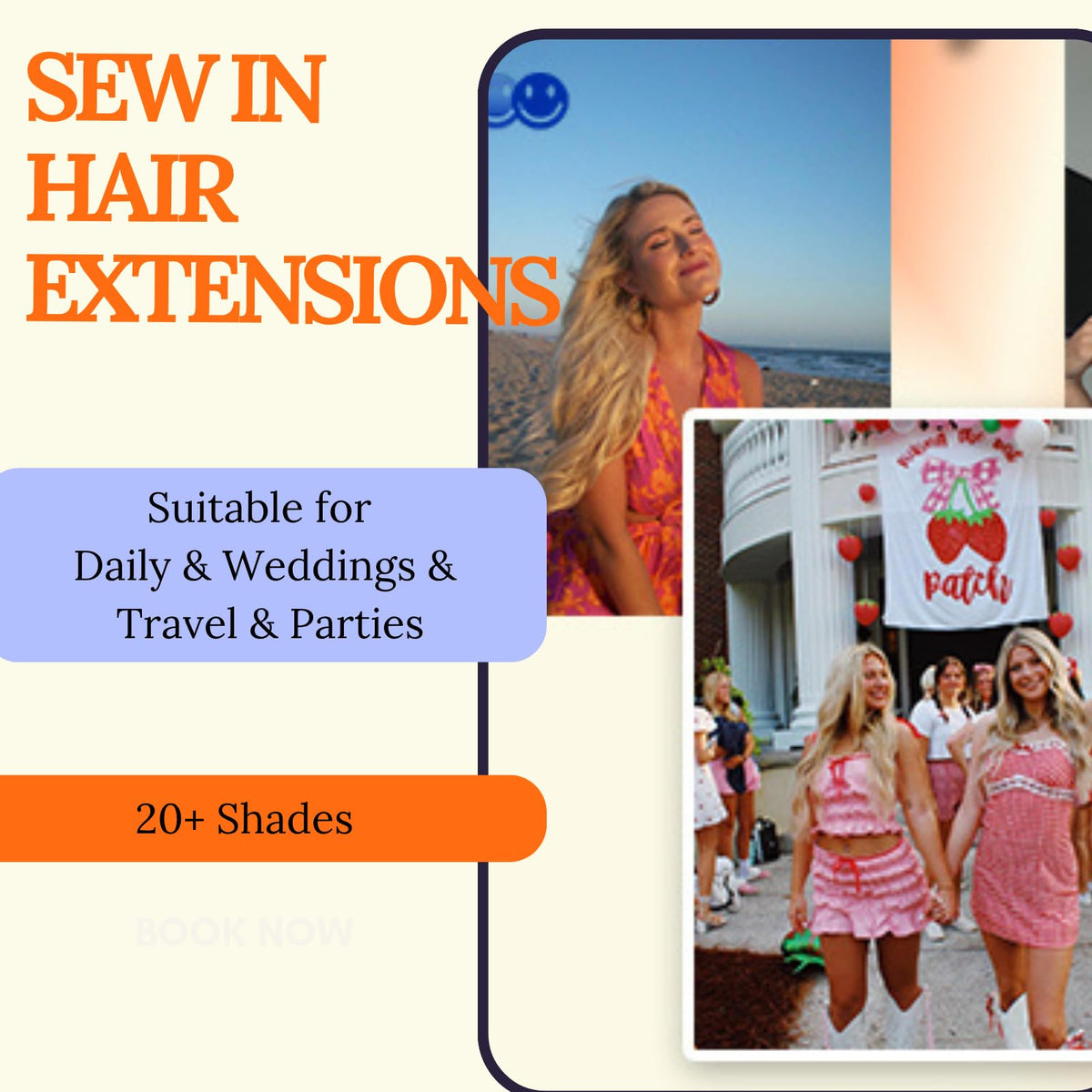 Full Shine hair extensions styled in a ponytail