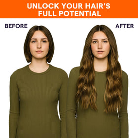 Full Shine Hair Weft Extensions styled in a ponytail
