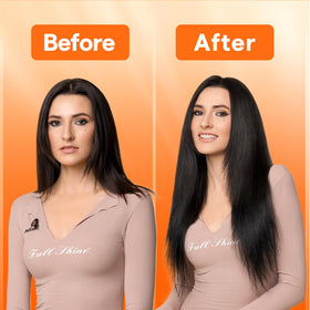 Full Shine Hand Tied Weft Hair Extensions back view