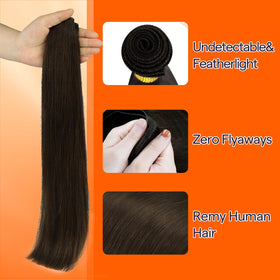 Full Shine Hand Tied Weft Hair Extensions packaging