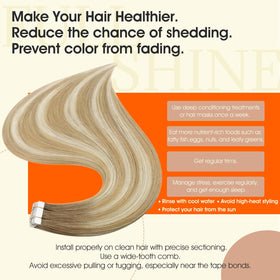 Full Shine Human Hair Extensions displayed in natural light