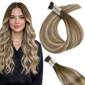 Full Shine I Tip Human Hair Extensions 18 Inch packaging front view