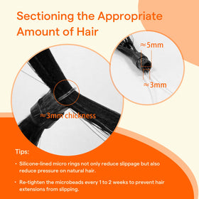 Full Shine Micro Loop Hair Extensions styled in hair