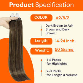 Full Shine Micro Loop Human Hair Extensions 20 Inch packaging