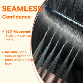 Full Shine Mini Flat Tip Balayage Hair Extensions in packaging