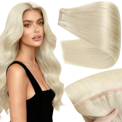Full Shine Ovo Weft Hair Extensions 18 Inch 100G Blonde front view