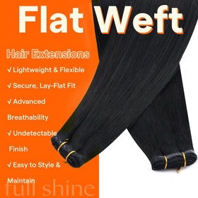 Full Shine Sew In Hair Extensions 16 Inch packaging