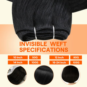 Full Shine Sew In Hair Extensions close-up of texture