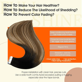 Full Shine Tape In Extensions 20 Inch styled in soft waves
