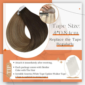 Full Shine Tape In Extensions applied to natural hair
