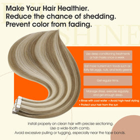 Full Shine Tape In Extensions displayed in packaging