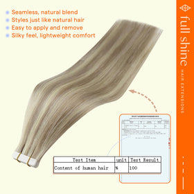 Full Shine Tape-In Extensions displayed in packaging