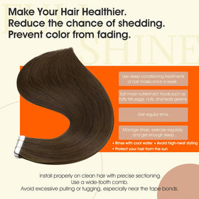 Full Shine Tape In Extensions displayed in packaging