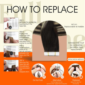 Full Shine Tape In Extensions displayed on a flat surface