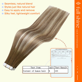 Full Shine Tape in Extensions displayed with various color options