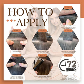 Full Shine Tape In Extensions displayed with various hair styles