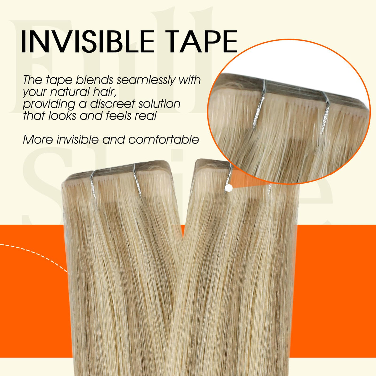 Full Shine Tape In Extensions Highlight Blonde packaging