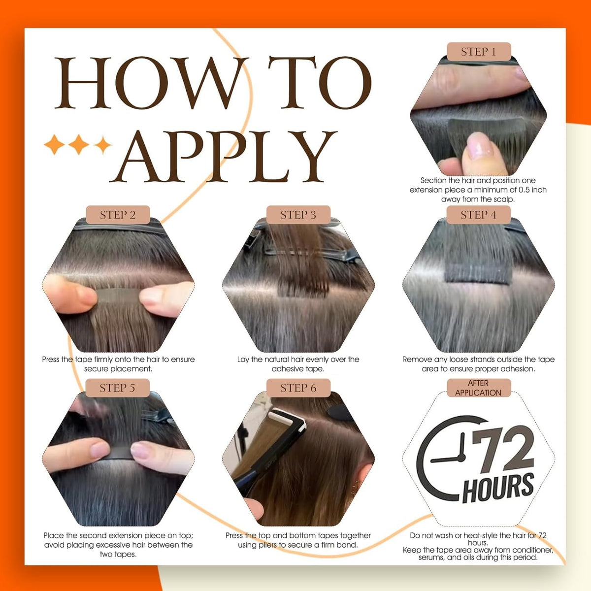 Full Shine Tape In Extensions Human Hair 18 Inch Brown Blonde in natural light