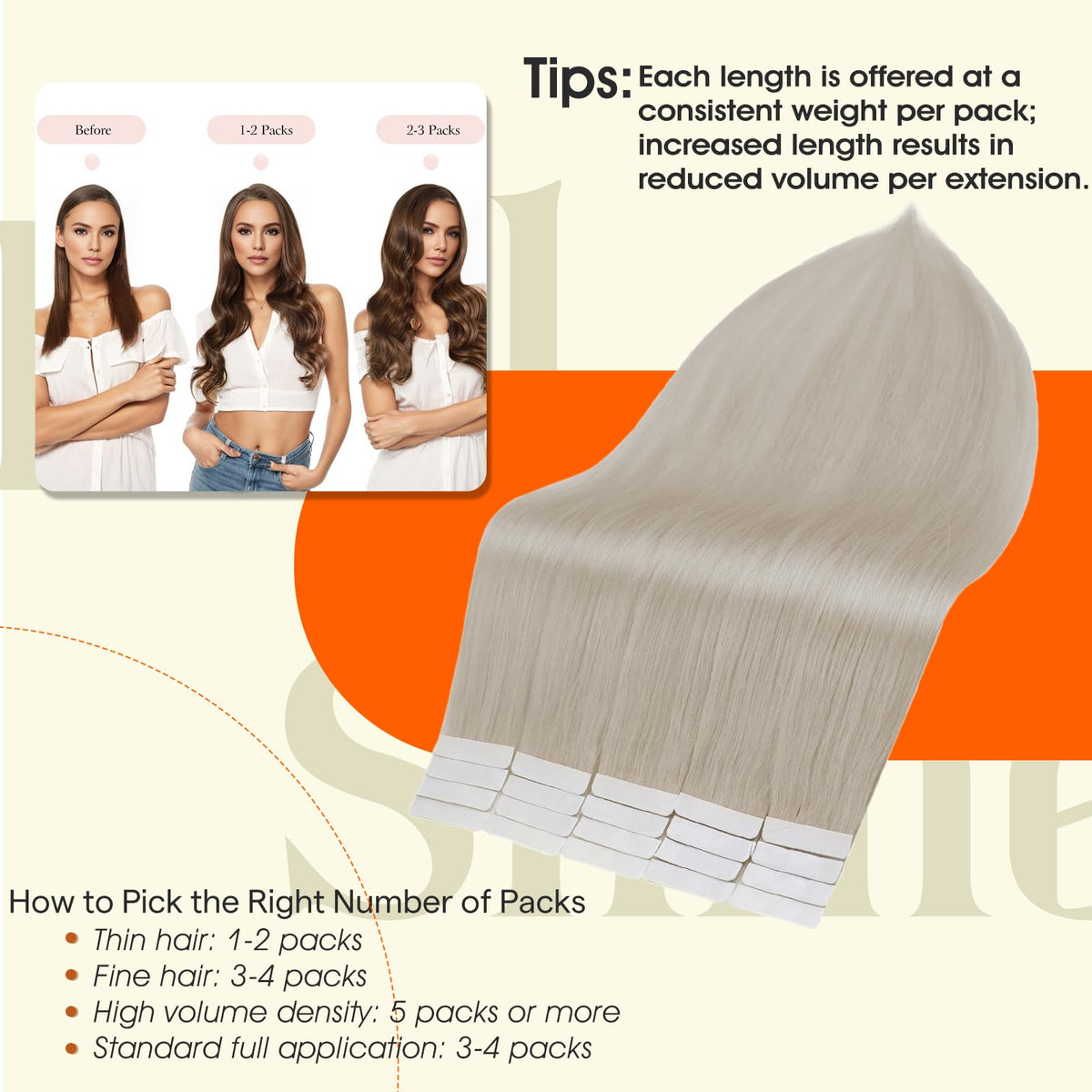 Full Shine Tape In Extensions Ice Blonde packaging