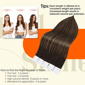 Full Shine Tape In Extensions in packaging