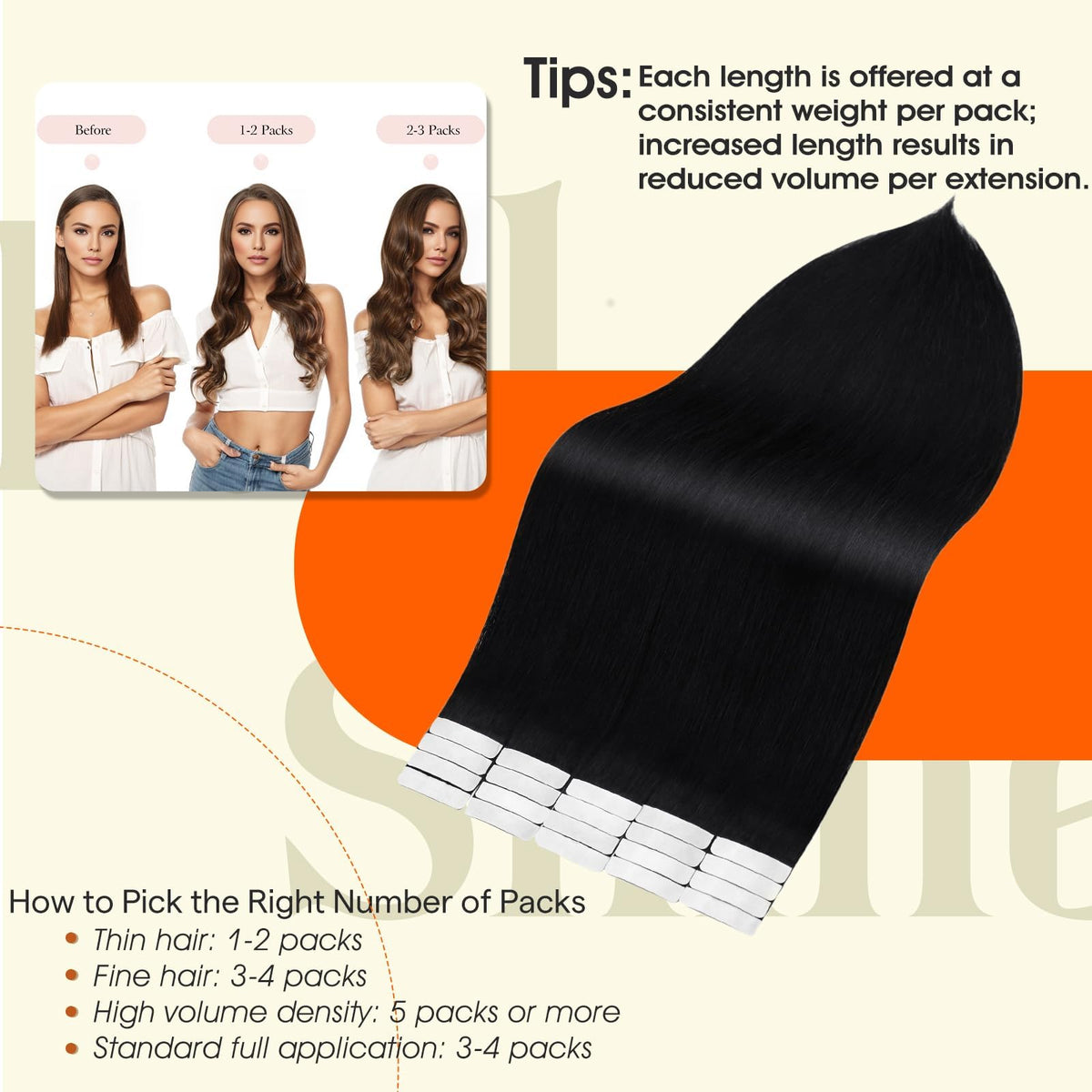 Full Shine Tape In Extensions in packaging