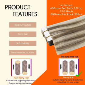 Full Shine Tape In Extensions packaging