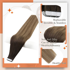 Full Shine Tape In Extensions packaging and contents