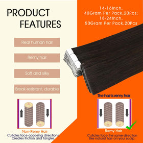 Full Shine Tape In Extensions packaging front