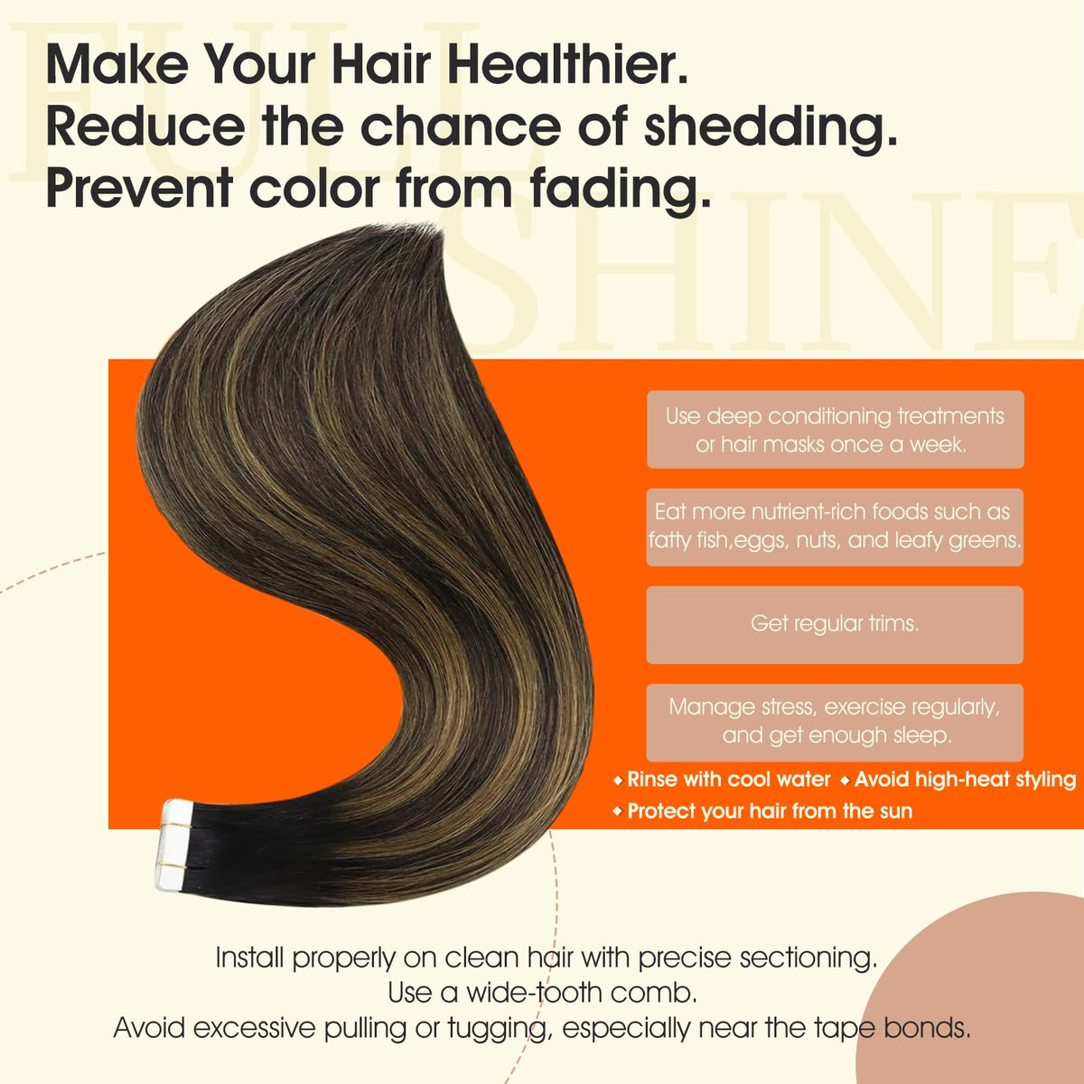 Full Shine Tape In Extensions packaging front view