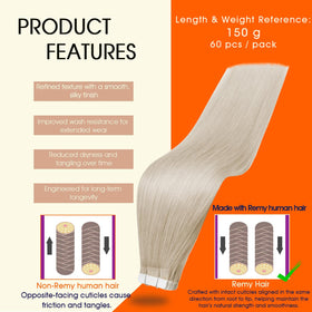 Full Shine Tape In Extensions packaging with 60 pieces