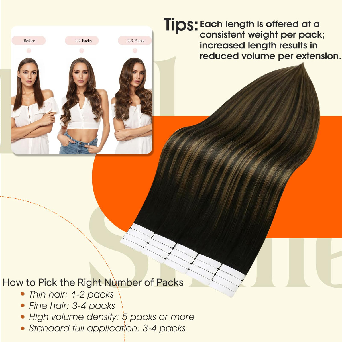 Full Shine Tape In Extensions styled in soft waves