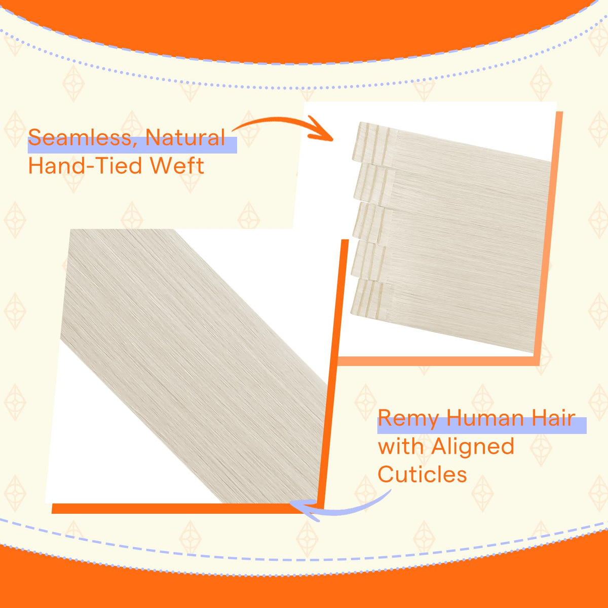 Full Shine Tape in Hair Extension Ice Blonde packaging