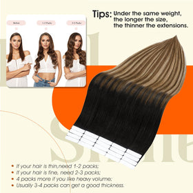Full Shine Tape In Hair Extensions 18 Inch in packaging