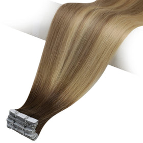 Full Shine Tape In Hair Extensions alongside styling tools