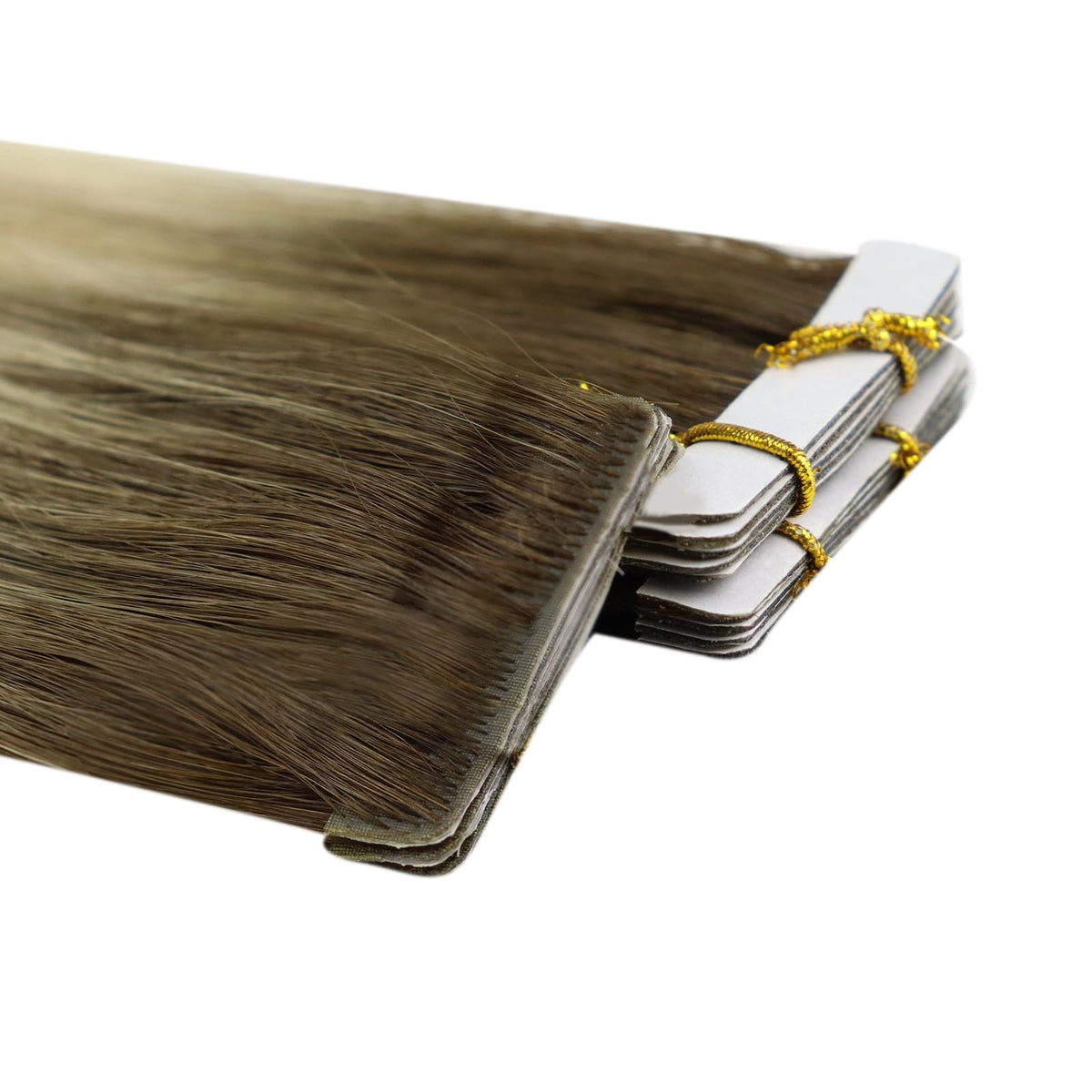 Full Shine Tape In Hair Extensions Ash Blonde in natural light