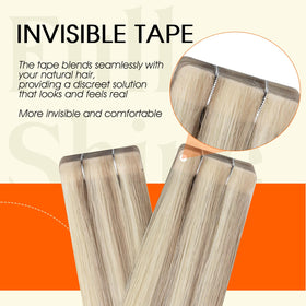 Full Shine Tape In Hair Extensions Ash Blonde packaging