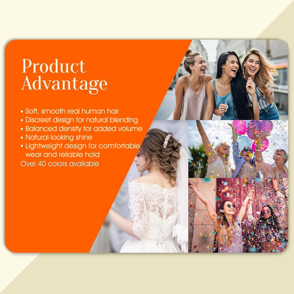 Full Shine Tape In Hair Extensions Copper Flame texture detail