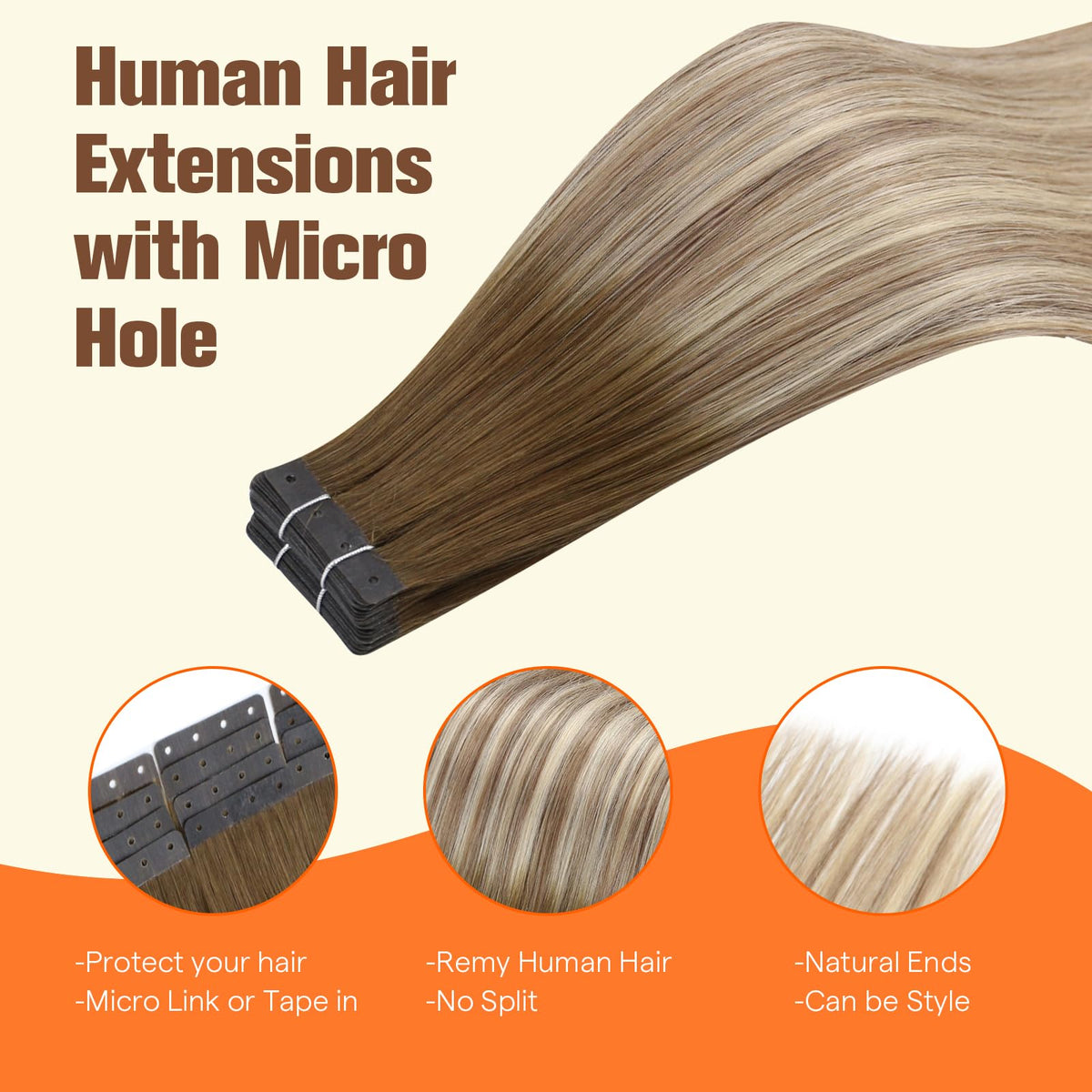 Full Shine Tape In Hair Extensions displayed in packaging