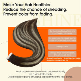 Full Shine Tape In Hair Extensions displayed in packaging