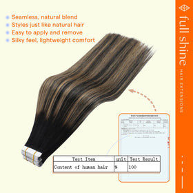 Full Shine Tape in Hair Extensions displayed with a variety of colour options